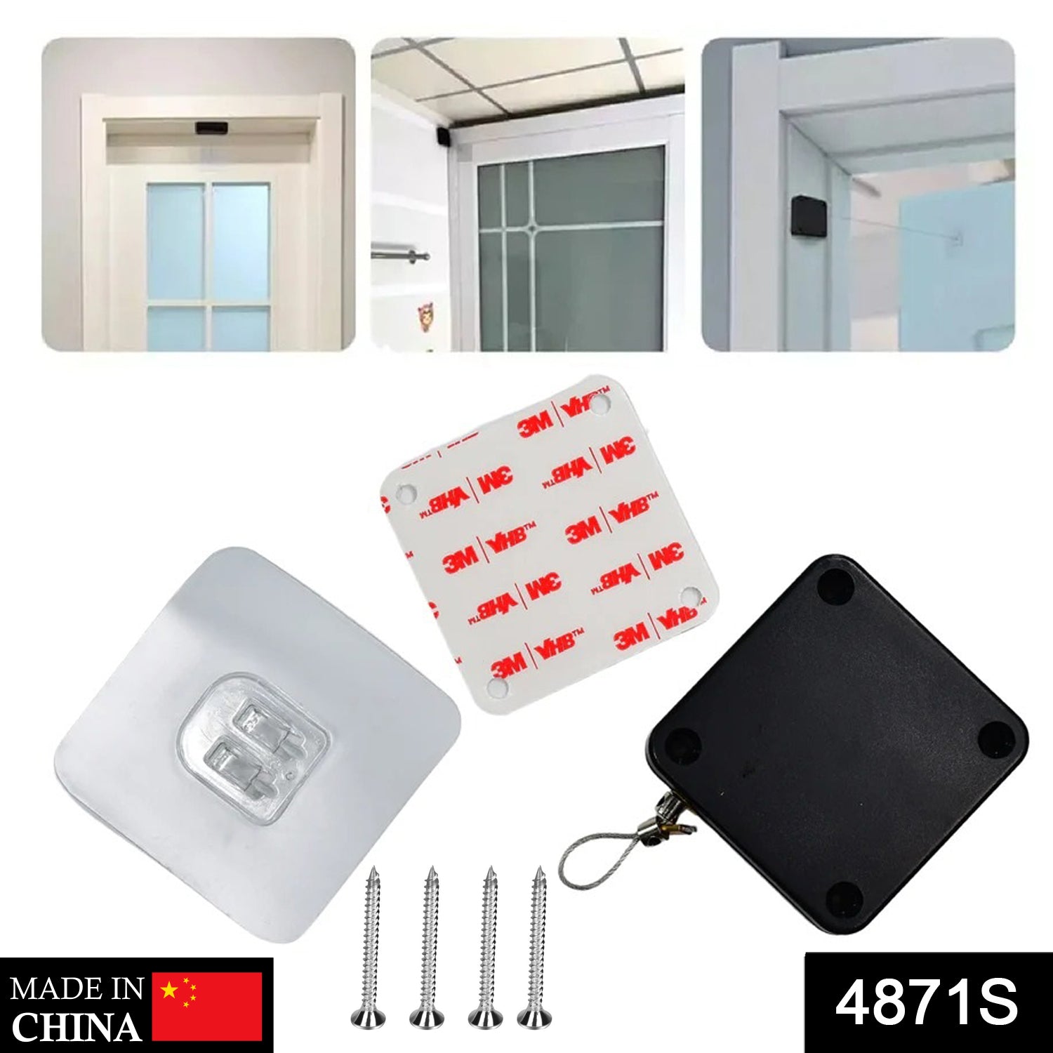 4871s Automatic Door Closer Punch-Free Automatic Sensor Door Closer DeoDap